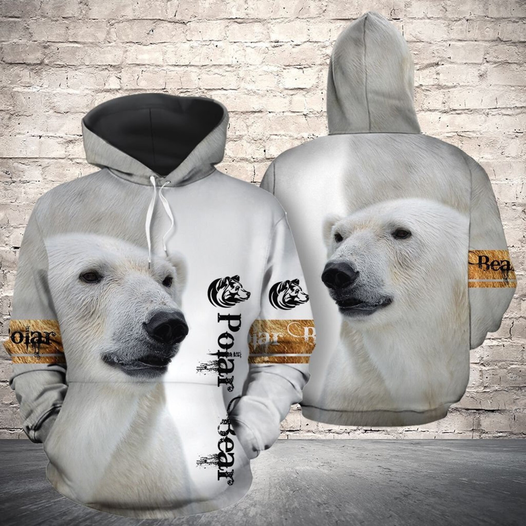 Novelty Polar Bear Lover All Over Print Hoodie