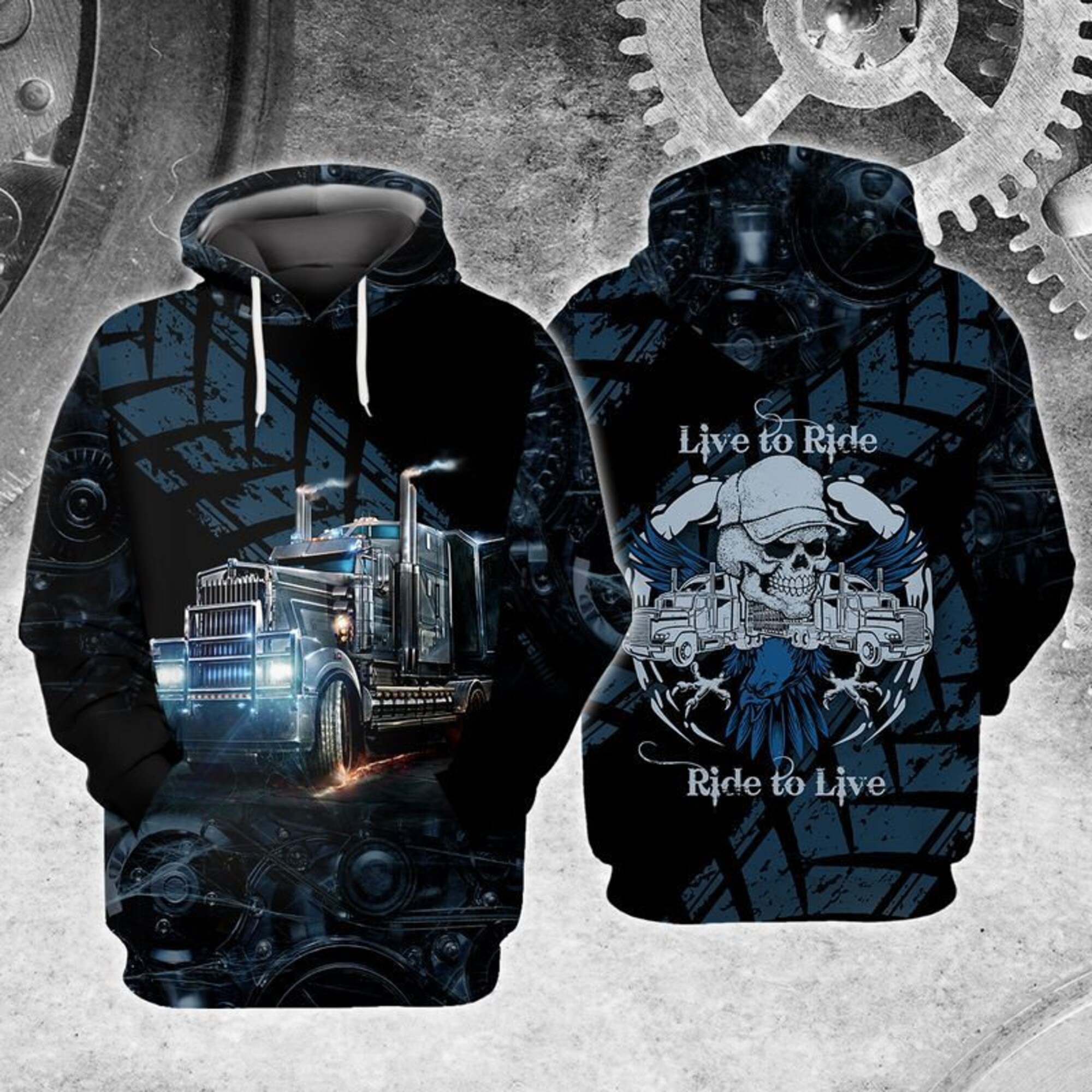 Trucker All Over Print Hoodie